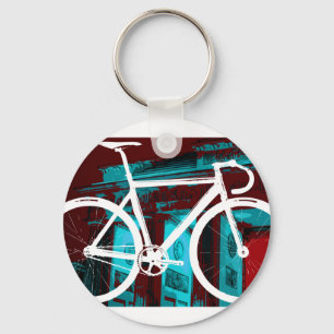 Bahn-Fahrrad Berlin - rotes Blau Schlüsselanhänger
