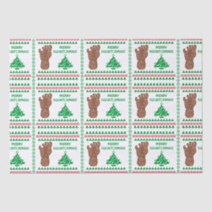 Bahn fröhliches Squatchmas Bigfoot Z Sasquatch Seidenpapier