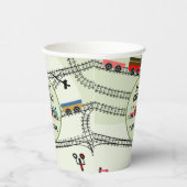 Bahn-Kids-Zug & Tracks-Papiertasse Pappbecher (Rechts)