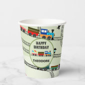 Bahn-Kids-Zug & Tracks-Papiertasse Pappbecher (Vorderseite)
