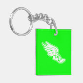 Bahn-Logo-AcrylSchlüsselanhänger-Grün Schlüsselanhänger (Vorderseite links)