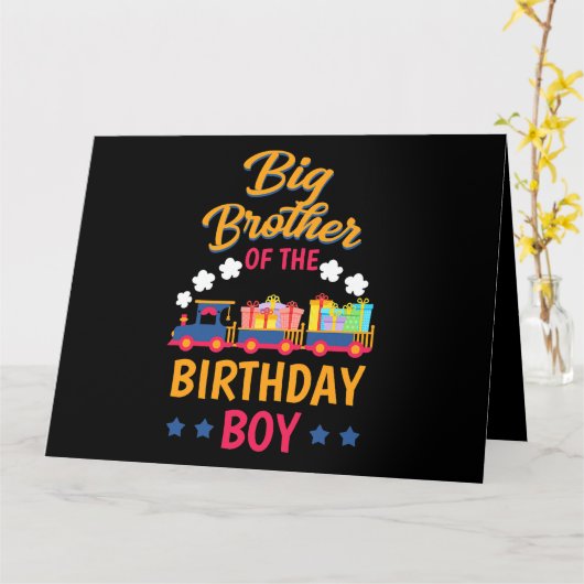 Bahn Party Bahn Großer Bruder der Geburt Karte (Gelbe Blume)