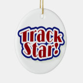 Bahn-Stern-T-Shirts und Geschenke Keramik Ornament (Rechts)