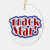 Bahn-Stern-T-Shirts und Geschenke Keramik Ornament (Links)