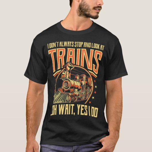 Bahn Vintager Zug T-Shirt (Vorderseite)