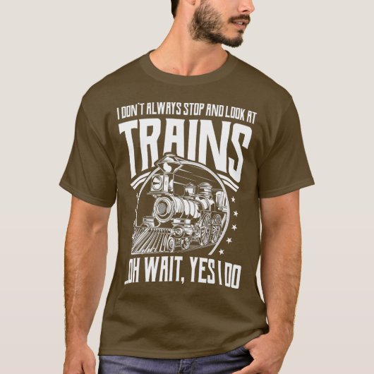 Bahn Vintager Zug T-Shirt (Vorderseite)