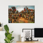 Bahn - Zivil - Das Champagner-Foto 1869 Poster (Heimbüro)