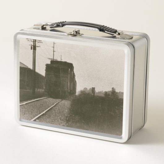 Bahnantike Bahnreise zur Alp Piazza della Riforma Metall Lunch Box (Vorderseite)