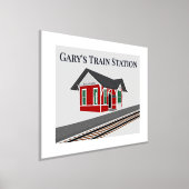 Bahnbahndepot - Text am oberen Druckplakat Foliendrucke (Ablage )