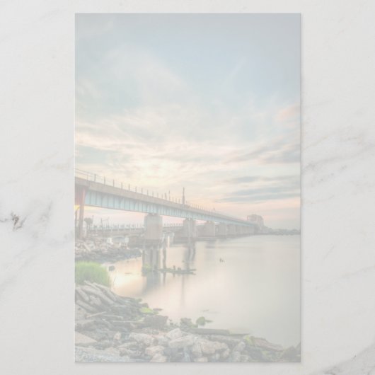 Bahnbrücke Rockaway Briefpapier (Vorderseite)