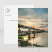 Bahnbrücke Rockaway Postkarte (Vorne/Hinten)