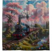 Bahnfahrdampferfahrer Duschvorhang (Vorderseite)