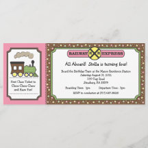 Bahnfahrkarte laden - Rosa u. Brown ein