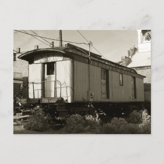 Bahnfahrkarte Postkarte (Vorderseite)