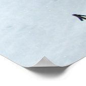 Bahngleise durch Schnee Poster (Ecke)
