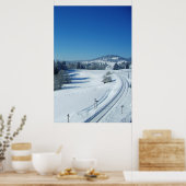 Bahngleise durch Schnee Poster (Küche)