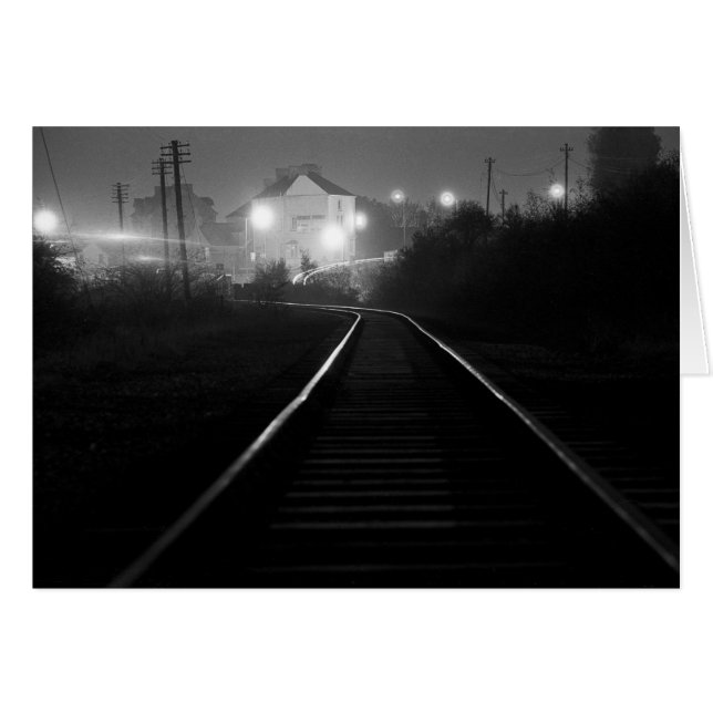 Bahngleise in der Nacht - Altes Cwmbran 1977 (Vorderseite (Horizontal))