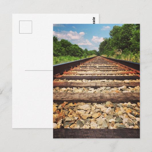Bahngleise Postkarte (Vorne/Hinten)