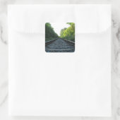 Bahngleise Quadratischer Aufkleber (Tasche)