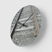 Bahngleise Runde Wanduhr (Winkel)
