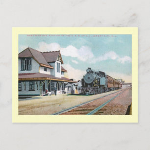 Bahnhof 1909, Jersey City, New Jersey Vintage Postkarte