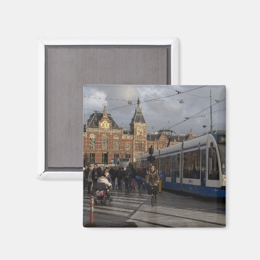 Bahnhof Amsterdam Magnet (Vorderseite/Rückseite)