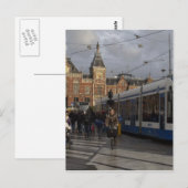 Bahnhof Amsterdam Postkarte (Vorne/Hinten)