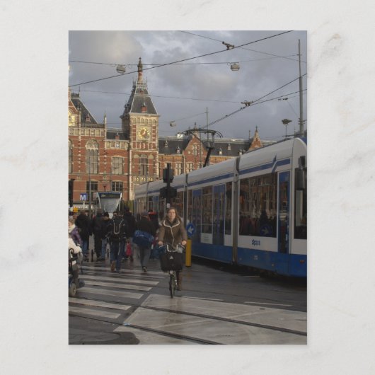 Bahnhof Amsterdam Postkarte (Vorderseite)