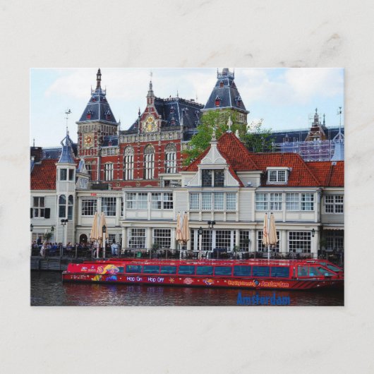 Bahnhof Amsterdam Postkarte (Vorderseite)