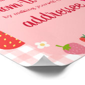 Bahnhof Berry Sweet Gingham Strawberry Envelope Poster (Ecke)