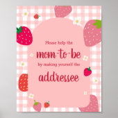 Bahnhof Berry Sweet Gingham Strawberry Envelope Poster (Vorne)