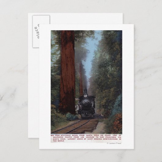 Bahnhof Big Tree Postkarte (Vorne/Hinten)