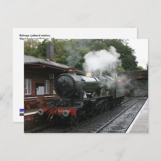 Bahnhof Bishops Lydeard, West Somerset Railway, UK Postkarte (Vorne/Hinten)