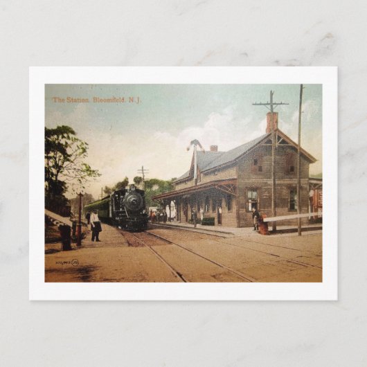 Bahnhof Bloomfield, New Jersey Vintag Postkarte (Vorderseite)