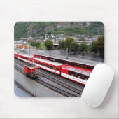 Bahnhof Brig in der Schweiz Mousepad (Mit Mouse)