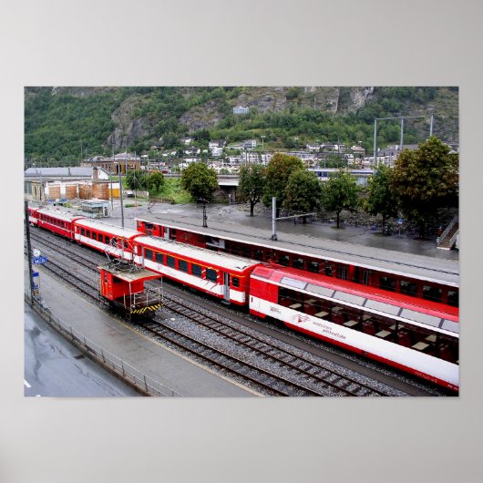 Bahnhof Brig in der Schweiz Poster (Vorne)