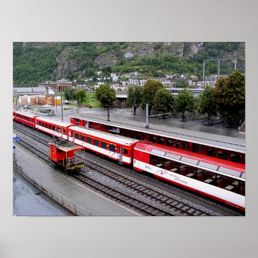 Bahnhof Brig in der Schweiz Poster (Vorne)
