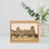 Bahnhof Brüssel, Horsecar Postkarte (Stehend Vorderseite)