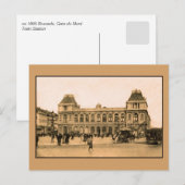Bahnhof Brüssel, Horsecar Postkarte (Vorne/Hinten)