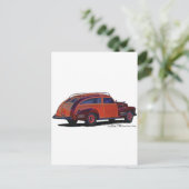 Bahnhof Cadillac Wagon Postkarte (Stehend Vorderseite)