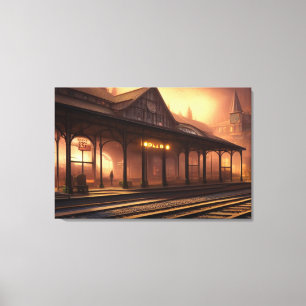 Bahnhof Canvas Print Leinwanddruck