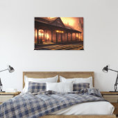 Bahnhof Canvas Print Leinwanddruck (Insitu (Schlafzimmer))