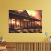 Bahnhof Canvas Print Leinwanddruck (Insitu (Wohnzimmer))