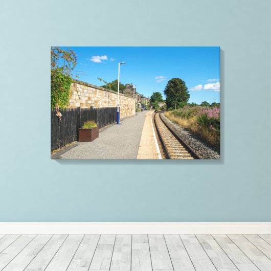 Bahnhof Castleton Moor Leinwanddruck (Insitu (Holzboden))