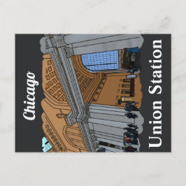 Bahnhof Chicago, IL Gewerkschaft Postkarte