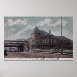Bahnhof Chicago & Northwestern Poster