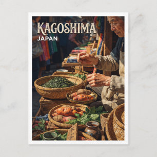 Bahnhof Chuo Morgenmarkt Kagoshima Japan Postkarte