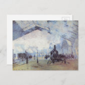 Bahnhof Claude Monet Postkarte (Vorne/Hinten)