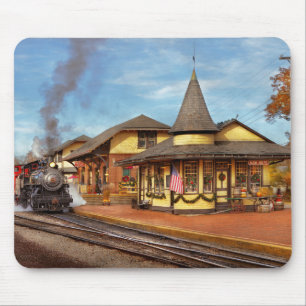 Bahnhof - Dampfbahn in New Hope Mousepad
