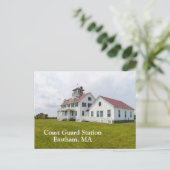 Bahnhof der Küstenwache Eastham Massachusetts Postkarte (Stehend Vorderseite)